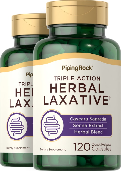 Herbal Laxative, 120 Quick Release Capsules, 2  Bottles