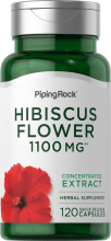 Fleur d’hibiscus, 1100 mg, 120 Gélules à libération rapide