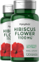 Flor de hibisco , 1100 mg, 120 Cápsulas de Rápida Absorção, 2  Frascos