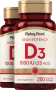 High Potency Vitamin D3, 1000 IU, 250 Quick Release Softgels, 2  Bottles