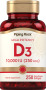 High Potency Vitamin D3, 10,000 IU, 250 Quick Release Softgels