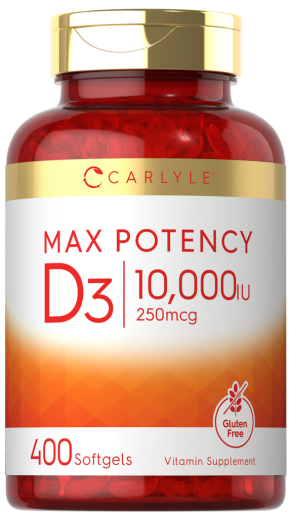 High Potency Vitamin D3, 10,000 IU, 400 Softgels