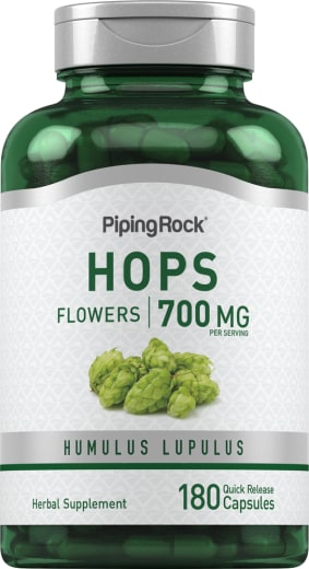Hopfen , 700 mg (pro Portion), 180 Kapseln mit schneller Freisetzung