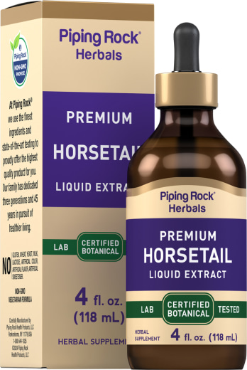 Extracto líquido de cola de caballo - Sin alcohol, 4 fl oz (118 mL) Frasco con dosificador