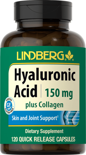 Hyaluronsyre samt kollagen, 150 mg, 120 Kapsler for hurtig frigivelse