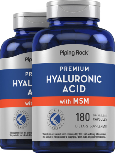 Hyaluronic Acid with MSM, 180 Quick Release Capsules, 2  Bottles