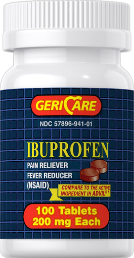 Ibuprofen, 200 mg, Compare to, 100 Tabletten