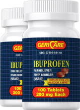 Ibuprofène 200 mg, Compare to Advil , 100 Comprimés, 2  Bouteilles