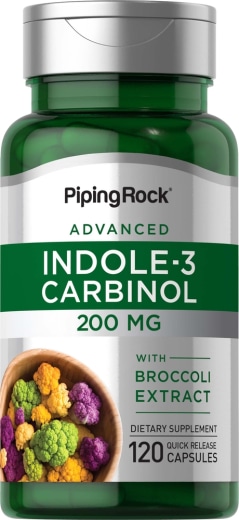Indole-3-carbinol com resveratrol, 200 mg, 120 Cápsulas de Rápida Absorção