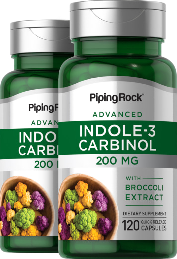 Indole-3-karbinol med revasterol, 200 mg, 120 Hurtigvirkende kapsler, 2  Flasker