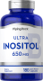 Inositoli , 650 mg, 180 Pikaliukenevat kapselit