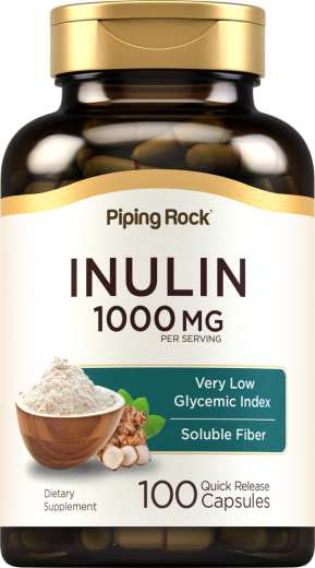 Inulin, 1000 mg (setiap sajian), 100 Kapsul Lepas Cepat