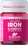 Iron + B-Complex Gummies (Natural Grape), 30 Vitamintyggetabletter