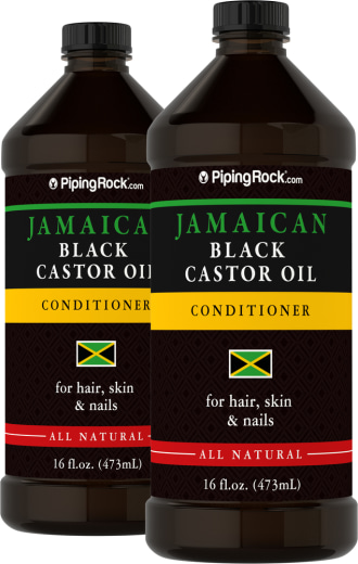 Jamaikalainen musta risiiniöljy, 16 fl oz (473 mL) Pullo, 2  Pulloa