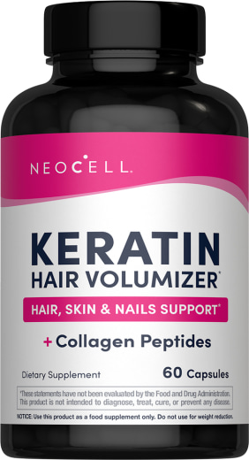 Keratin Hair Volumizer, 60 Vegetarian Capsules