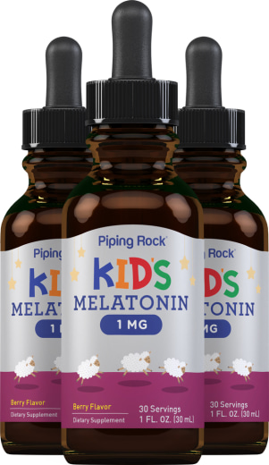 Melatonina dla dzieci, 1 mg, 1 fl oz (30 mL) Butelka z zakraplaczem