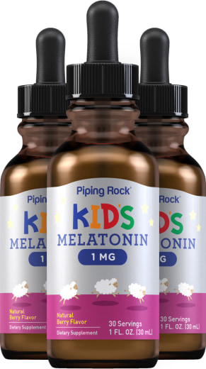 Kids Melatonin (3 Pack), 1 mg, 1 fl oz (30 mL) Dropper Bottle