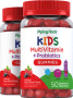 Kids Multivitamin + Probiotic (Delicious Berry Punch), 50 Vegetarian Gummies, 2  Bottles