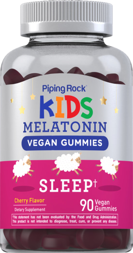Melatonin-Gummibärchen für Kinder (natürliche Kirsche), 90 Vegane Gummibärchen