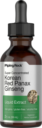 Vloeibaar alcoholvrij Koreaans ginsengextract, 2 fl oz (59 mL) Druppelfles
