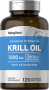 Huile de Krill, 1000 mg, 120 Capsules molles à libération rapide
