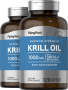 Krill Oil , 1000 mg, 120 Hurtigvirkende myke geleer, 2  Flasker