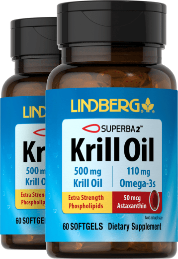 Krillöl , 500 mg, 60 Weichkapseln, 2  Flaschen