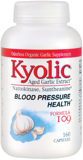Kyolic gefermenteerde knoflook (gezonde bloeddruk formule 109), 160 Capsules