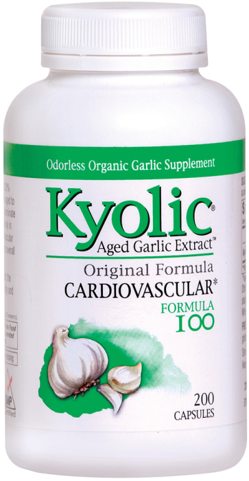 Kyolic Aged Garlic (Cardiovascular Formula 100), 200 Capsules