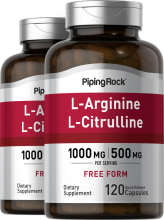 L-Arginine 500 mg et Citrulline 250 mg, 1000/500 mg, 120 Gélules à libération rapide, 2  Bouteilles