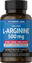 L-Arginine, 500 mg, 100 Gélules