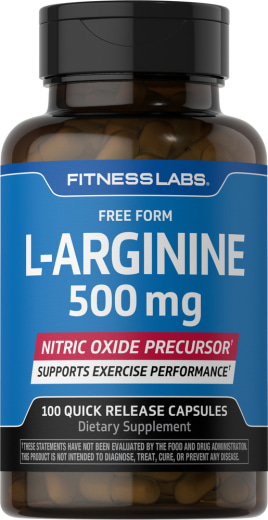 L-arginină, 500 mg, 100 Capsule
