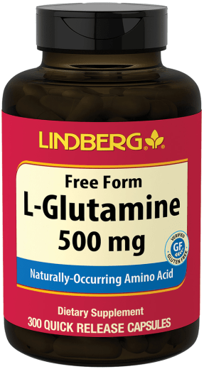 L-glutamin, 500 mg, 300 Hurtigvirkende kapsler