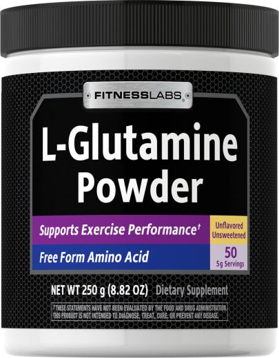L-glutamiinijauhe, 5000 mg, 250 g (8.82 oz) Pullo