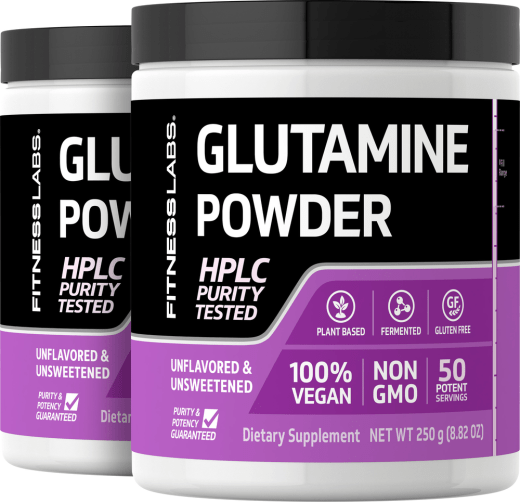 L-Glutaminpulver, 5000 mg, 250 g (8.82 oz) Flasche, 2  Flaschen