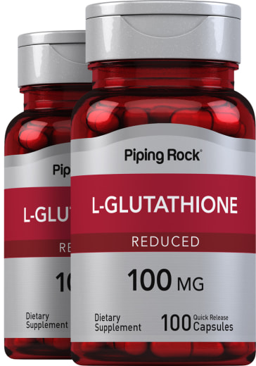 L-Glutathione (Reduced), 100 mg, 100 Quick Release Capsules, 2  Bottles