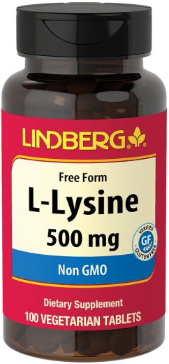 L-lisina (forma livre), 500 mg, 100 Comprimidos vegetarianos
