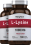 L-Lysin (in freier Form), 1000 mg, 180 Überzogene Filmtabletten, 2  Flaschen