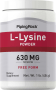 L-lisina en polvo, 1 lb (454 g) Botella/Frasco