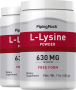 L-Lysine Powder, 1 lb (454 g) Bottles, 2  Bottles