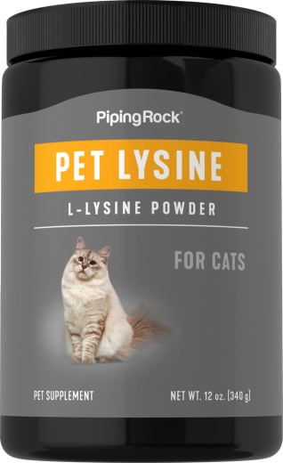 Serbuk L-Lysine untuk Kucing , 12 oz (340 g) Botol