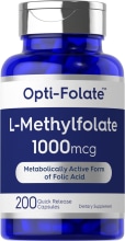 Comprimés de L-méthylfolate 1 000 mcg, 1000 mcg, 200 Gélules à libération rapide