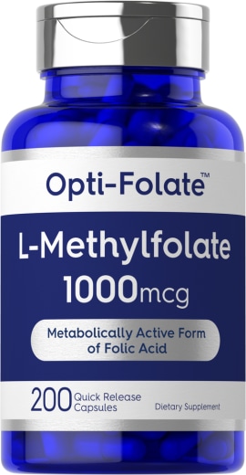 L-メチルフォレート 1000mcg 錠剤, 1000 mcg, 200 速放性カプセル