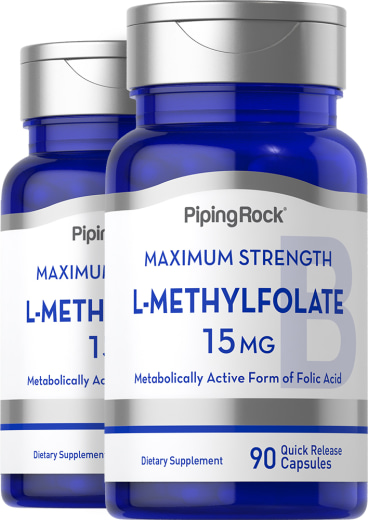 L-Methylfolate, 15 mg, 90 Quick Release Capsules, 2  Bottles