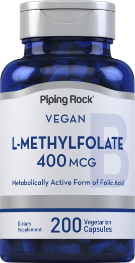 L-metylfolat 1000 mkg tabletter, 400 mcg, 200 Vegetarianske kapsler