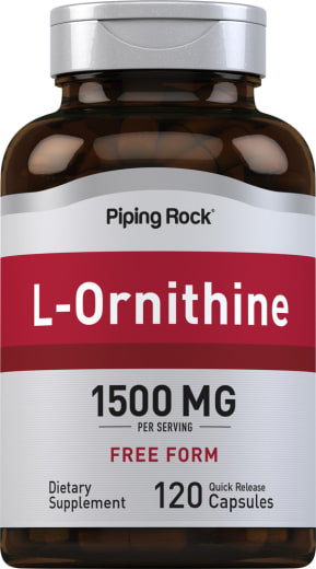 L-Ornitin , 1500 mq (hər xidmətdə), 120 Tez həll olunan kapsulalar