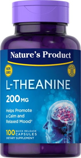 L-teanina , 200 mg, 100 Cápsulas de Rápida Absorção