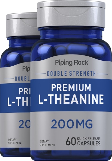 L-teanin , 200 mg, 60 Kapsule s hitrim sproščanjem, 2  Steklenice