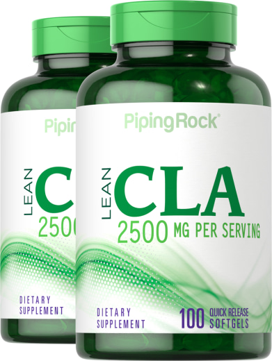 LEAN CLA (Färberdistelöl-Mischung), 2500 mg (pro Portion), 100 Softgele mit schneller Freisetzung, 2  Flaschen