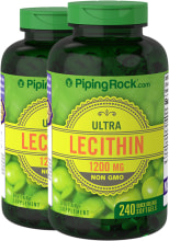 Lécithine- NON OGM, 1200 mg, 240 Capsules molles à libération rapide, 2  Bouteilles